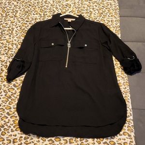 MK black long blouse/tunic